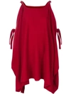 Cashmere In Love Cashmere Cape With Bow Ties In Red