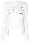 Cashmere In Love Cashmere Floral Embroidered Jumper
