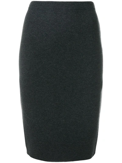 D-exterior D.exterior Midi Pencil Skirt - Grey