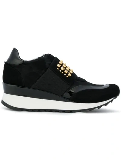 Loriblu Studded Platform Trainers In Black