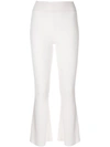 Cashmere In Love Cashmere Candiss Flared Knit Trousers In White