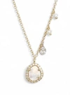 Meira T Mini Stone Diamond Pendant Necklace In Yellow Gold/ Mother Of Pearl