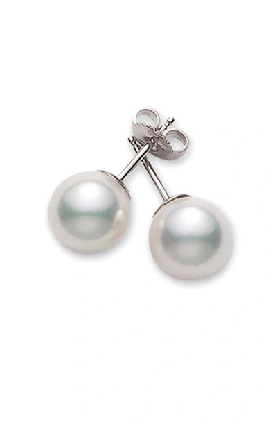 Mikimoto Akoya Pearl Stud Earrings In White