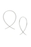Lana Jewelry Upside Down Small Hoop Earrings In White Gold