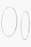 Lana Jewelry Lana Large Flat Magic Hoop Earrings In White Gold