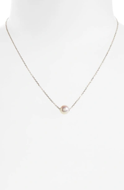 Mikimoto Single Pearl Pendant Necklace In White Gold