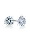 Kwiat Round Brilliant Cut Diamond & Platinum Stud Earrings