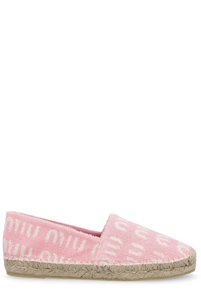 Miu Miu Terry Cloth Espadrilles In Pink