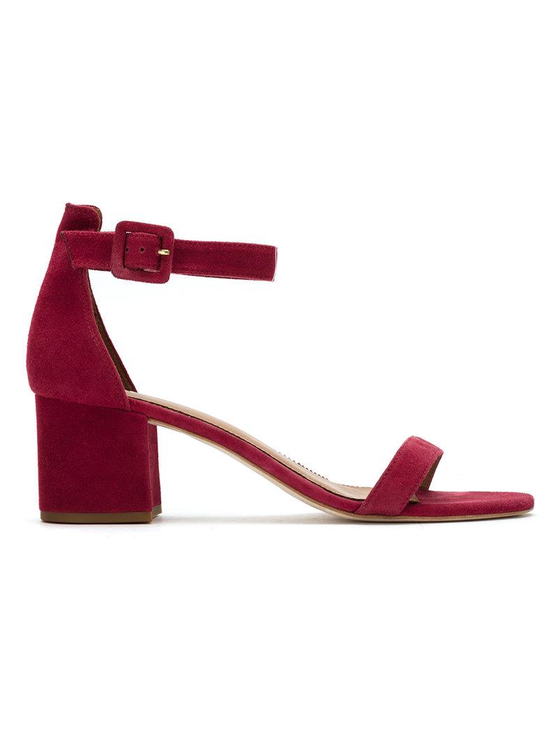 red chunky sandals