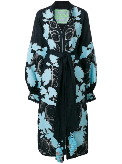 Yuliya Magdych Gooseberry Embroidered Dress In Blue