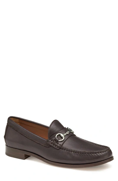 J And M Collection Baldwin Bit Loafer In Dark Brown Sheepskin