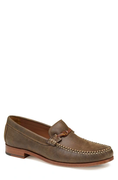 J And M Collection Baldwin Leather Bit Loafer In Brown American Full Grain