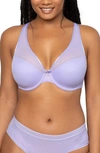 Curvy Couture Underwire Plunge Bra In Lavender Mist