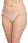 Montelle Intimates Lace Thong In Champagne