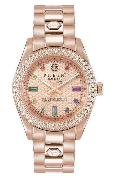 Philipp Plein Queen Bracelet Watch, 36mm In Ip Rose Gold