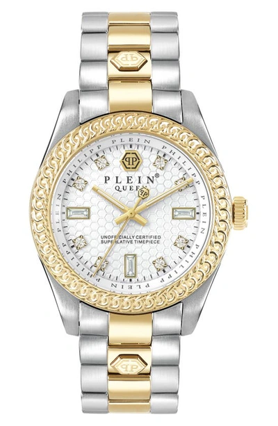 Philipp Plein Women's Queen Two-tone Stainless Steel Bracelet Watch 36mm In Two Tone