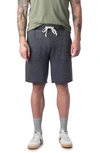 Alternative Victory Washed French Terry Cutoff Shorts In Black