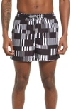 Open Edit Recycled Volley Swim Trunks In Black Static Bar