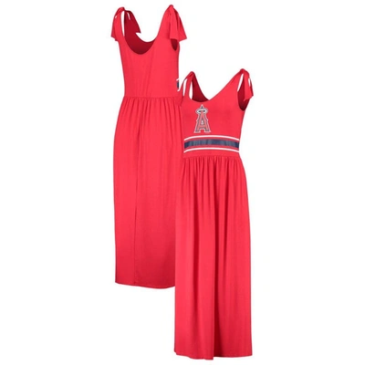 G-iii 4her By Carl Banks Red Los Angeles Angels Game Over Maxi Dress