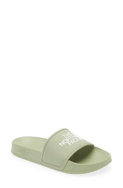 The North Face Base Camp Iii Slide Sandal In Tea Green/ Tnf White