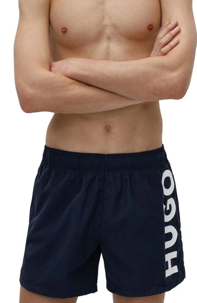 Hugo Boss Abas Swim Trunks In Dark Blue