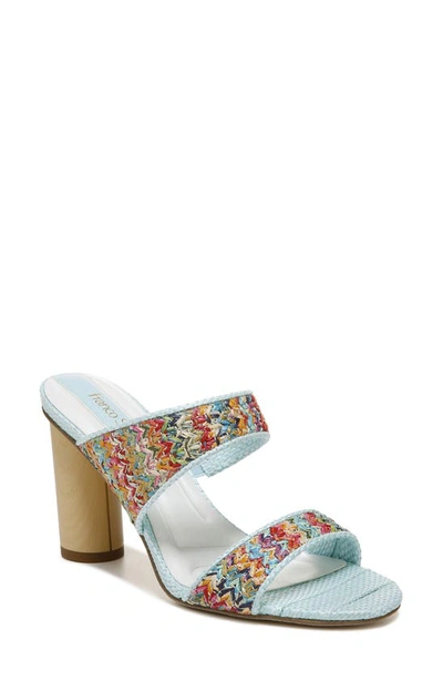 Franco Sarto Olas Slide Dress Sandals Women's Shoes In Rainbow Fabric