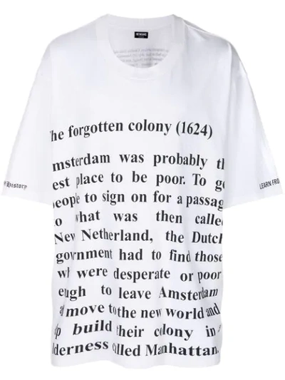 Newams Script Print T-shirt - White