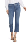 Nydj Marilyn Distressed Straight Leg Jeans In Loire