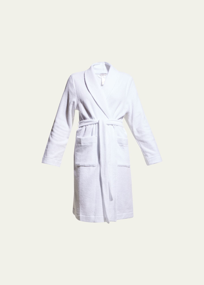 Hanro Plush Short Robe In White