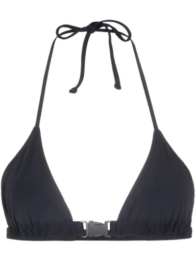 Gloria Coelho Triangle Bikini Top In Black