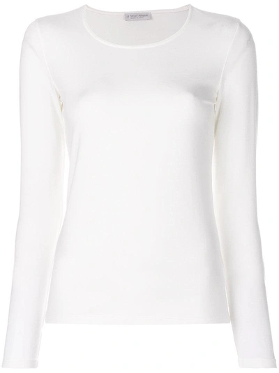 Le Tricot Perugia Long Sleeved Sweatshirt In White