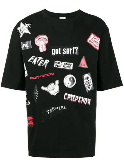Ex Infinitas Surf Sticker T-shirt In Black
