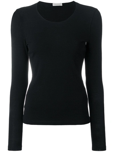 Le Tricot Perugia Long Sleeved Sweatshirt In Black