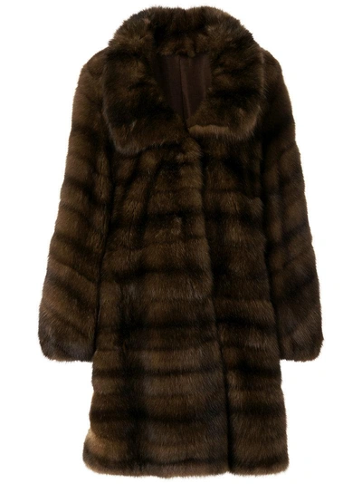 Liska Oversized Coat In Brown