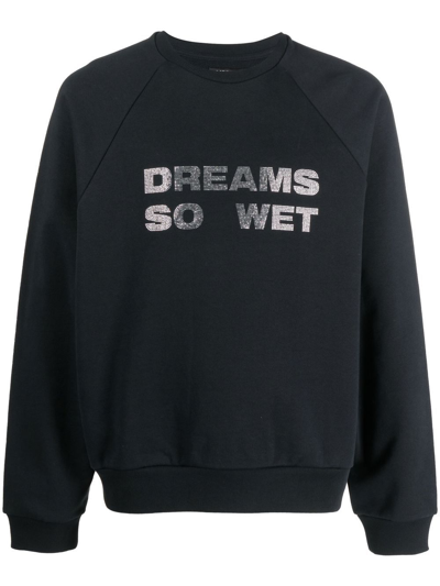 Liberal Youth Ministry Dreams So Wet Regular-fit Cotton-jersey Sweatshirt In Black