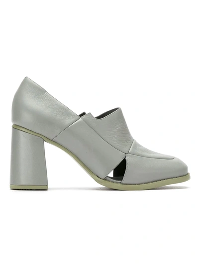 Studio Chofakian Leather Pumps In Grey