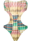 Lygia & Nanny Taylor Bandeau Swimsuit In Multicolour