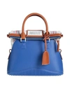 Maison Margiela Womens Light Blue Leather Handbag