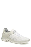 Johnston & Murphy Activate Sneaker In White Knit/ Off White Lycra