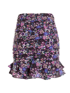 Isabel Marant Milendi Printed Silk Crepe De Chine Mini Skirt In Viola