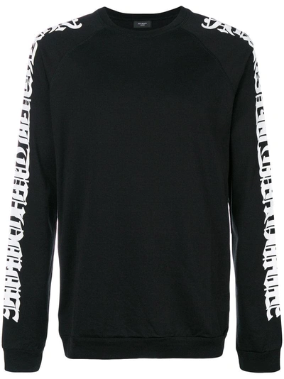 Not Guilty Homme Printed Sleeves Sweatshirt - Black