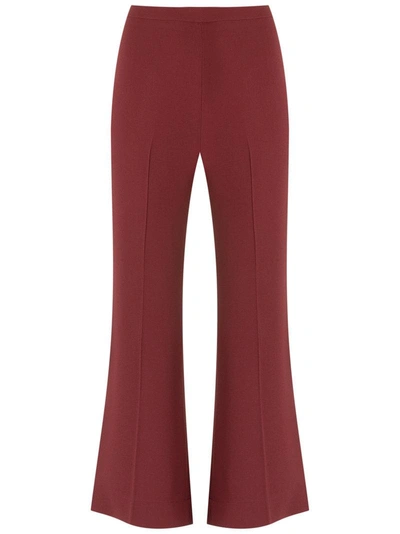 Andrea Marques Cropped Wide Leg Trousers - Red