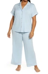 Nordstrom Moonlight Eco Crop Pajamas In Blue Skyway