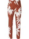 Andrea Marques Printed Straight Trousers - Brown