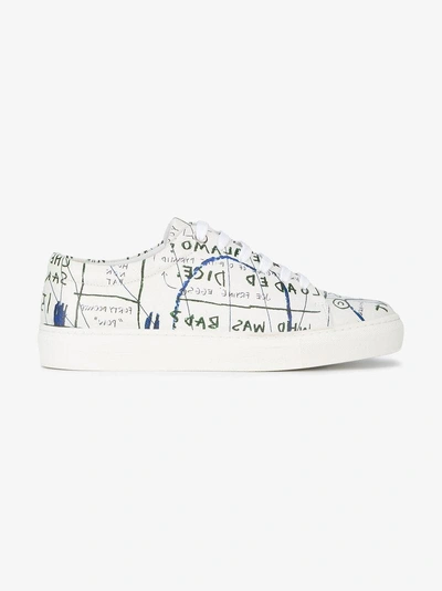 Jean-michel Basquiat X Browns Rome Pays Off Text Print Low Top Sneakers - Multicolour