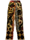 Pierre-louis Mascia Embroidered Cropped Trousers - Multicolour