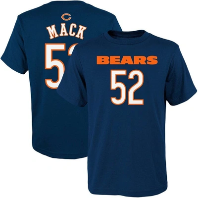 Outerstuff Kids' Youth Khalil Mack Navy Chicago Bears Mainliner Player Name & Number T-shirt