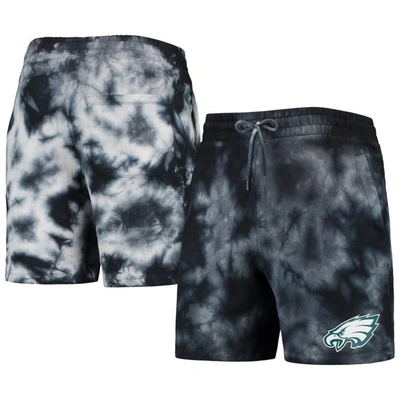 New Era Black Philadelphia Eagles Tie-dye Shorts