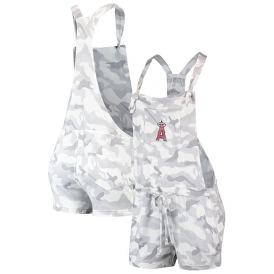 Concepts Sport Gray Los Angeles Angels Camo Overall Romper