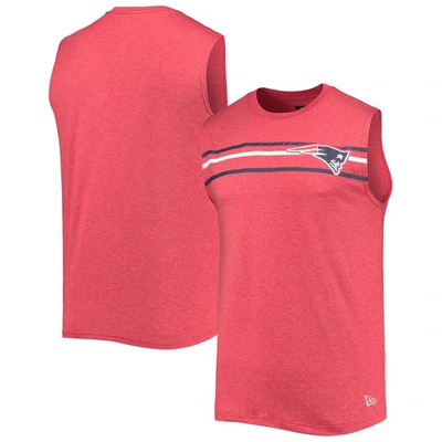 New Era Red New England Patriots Brushed Sleeveless Tank Top